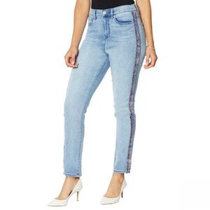 DG 2 by Diane Gilman jeans with striped side size 14